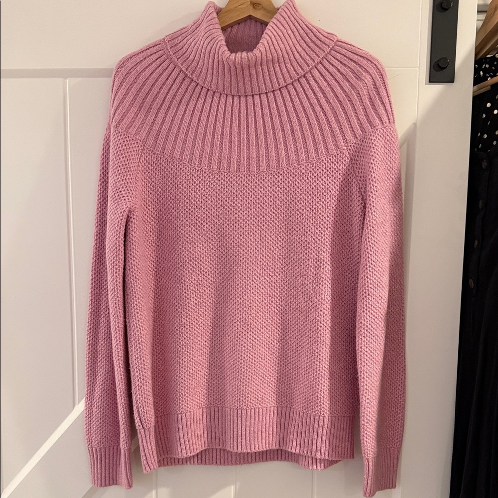 J. Crew Pink Turtleneck Sweater